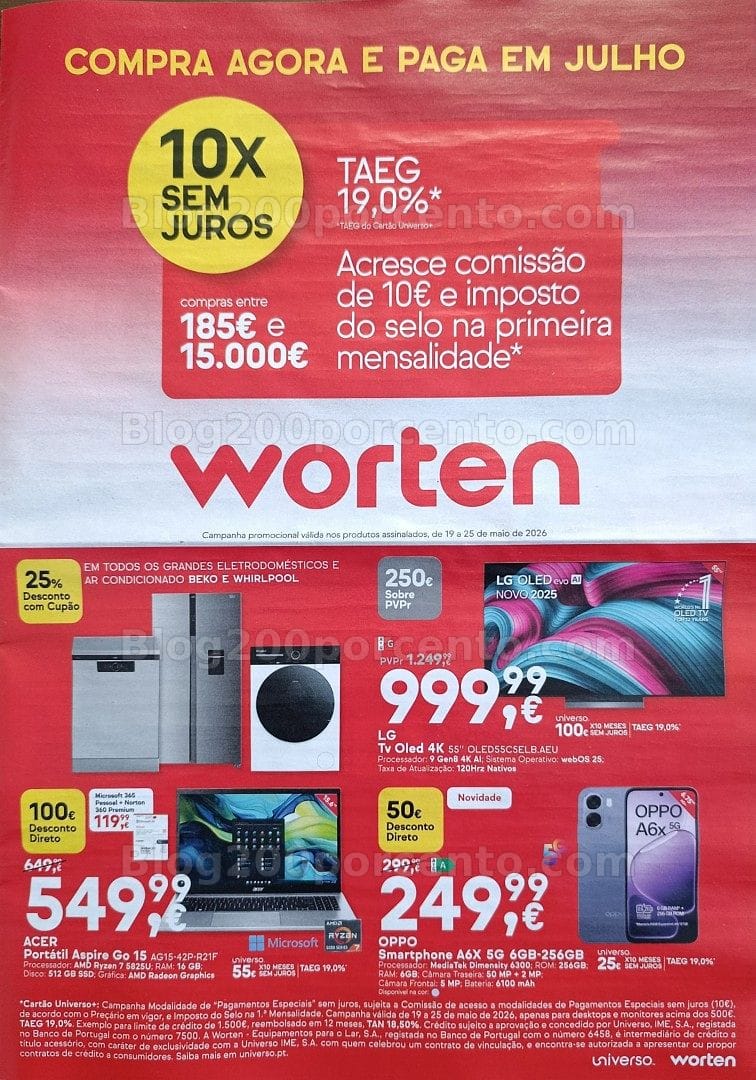 Antevisão Folheto WORTEN Promoções de 19 a 25 maio
